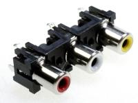 3722-002699 JACK-PIN,3P,NI,YEL/WHT/RED,STRAIGHT