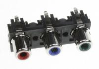 3722-002703 JACK-PIN,3P,NI,GRN/BLU/RED,STRAIGHT