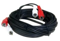 STEREOKABEL, 2 X PHONO HAN / 2 X PHONO HAN, 5,0MTR, SVART