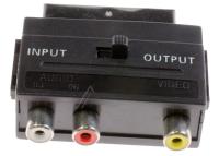 SCARTADAPTER SCART HANE / 3X PHONO HONA MED BRYTARE