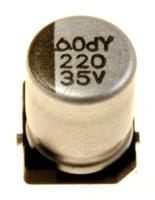 220UF35V 2402-001088 SMD-KONDENSATOR 220UF-35V 20%, LZ, TP8.3X8.3X10MM.