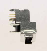 3722-002383 4 JACK-IEEE1394,4P/1,AU,BLK,ANGLE,IEEE1394