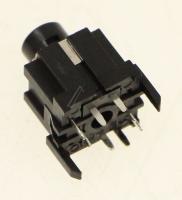 3722-003465 JACK-EAR PHONE,1P/8C,SN,BLK,STRAIGHT