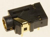 3722-003216 JACK-BØSNING,1P/7C,P-BRONZE,SORT,SMD-A(DI