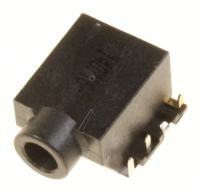 3722-003341 JACK-PHONE,6P,AUF,BLK,STRAIGHT