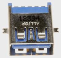 3722-003330 JACK-USB,9P,AUF,BLUE,ANGLE,A