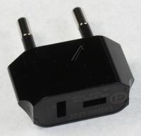 3721-001283 EURO ADAPTERIN PISTOKE ,2P,NI,15,SORT,17.5MM,EU