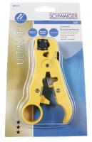 SCHWAIGER ABI212531 UNIVERSAL KUORINTATYÖKALU: RG59, RG6, RG7, RG11, KELTAINEN