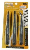 JAKEMY JM-T11 ANTISTAATTISET PINSETIT 3 KPL